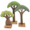 Papoose Toys African Trees Coloured/3pc