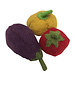 Papoose Toys Vegetable Capsicum, Eggplant, Tomato