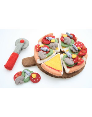 Papoose Toys Pizza and server/cutter all toppings