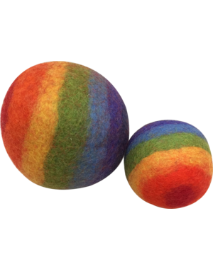 Papoose Toys Felt Balls Rainbow/2