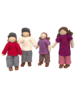 Papoose Toys Caucasian Family/4 Dolls