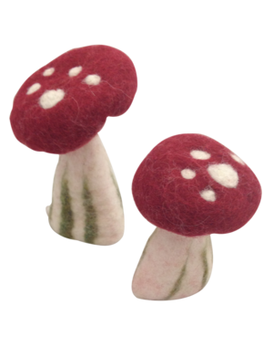 Papoose Toys Hollow Mushrooms Small/6pc