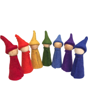 Papoose Toys Rainbow Gnomes/7 Wood Bodies