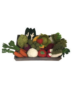 Papoose Toys Crated Vegetable Set