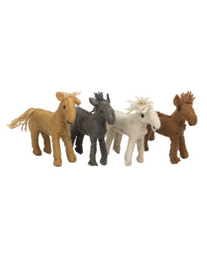 Papoose Toys Barn Horses/4pc