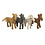 Papoose Toys Barn Horses/4pc