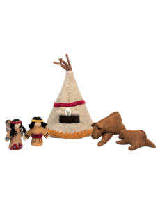 Papoose Toys Native American Village/5pc