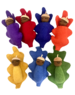 Papoose Toys Rainbow Acorn Babies/7pc