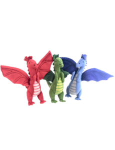 Papoose Toys Large Dragons/3pc