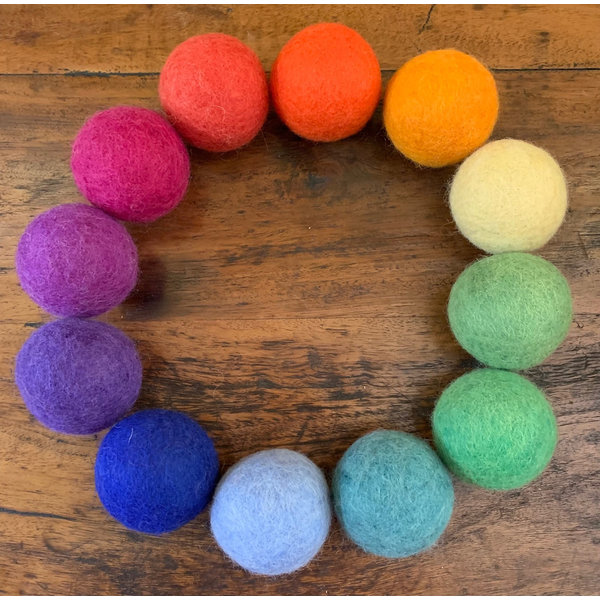 Papoose Toys Goethe 5 cm Felt Balls/12pc