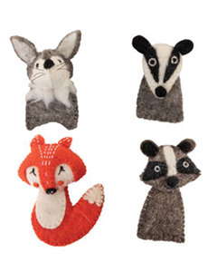 Papoose Toys Woodland Finger Puppets/4pc