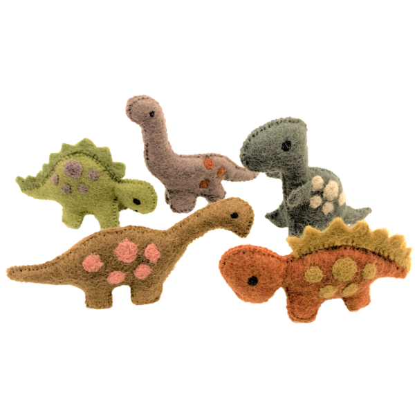 Papoose Toys Dinosaurs Natural/5pc