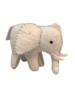 Papoose Toys White Elephant Blue Stitching