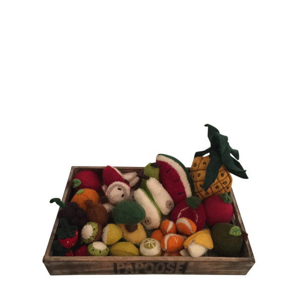 Papoose Toys Crated Fruit Set