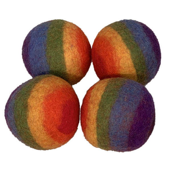 Papoose Toys Rainbow Ball 7.5cm/ 4pieces