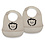 Nuuroo Alfie silicone short bib 2-pack with print