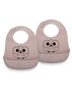 Nuuroo Alfie silicone short bib 2-pack with print