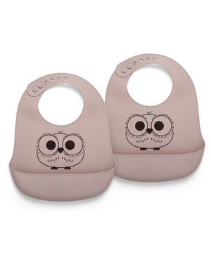 Nuuroo Alfie silicone short bib 2-pack with print