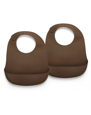 Nuuroo Tex silicone short bib 2-pack solid