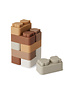 Nuuroo Pile silicone building bricks - 10 pcs-Brown color mix
