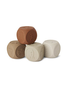 Nuuroo Sana silicone dice 4 pack-Brown color mix