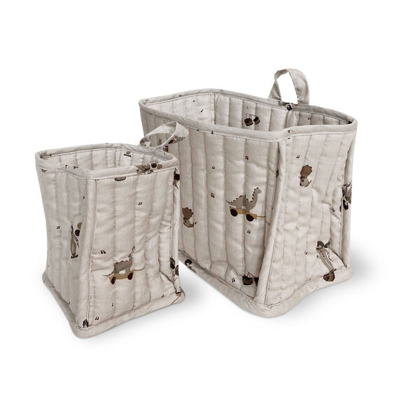 Nuuroo Lumi quilted basket set-Music Dino