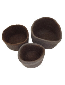Papoose Toys Nested Bowls Grey