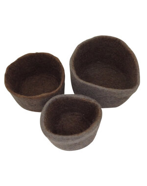 Papoose Toys Nested Bowls Grey