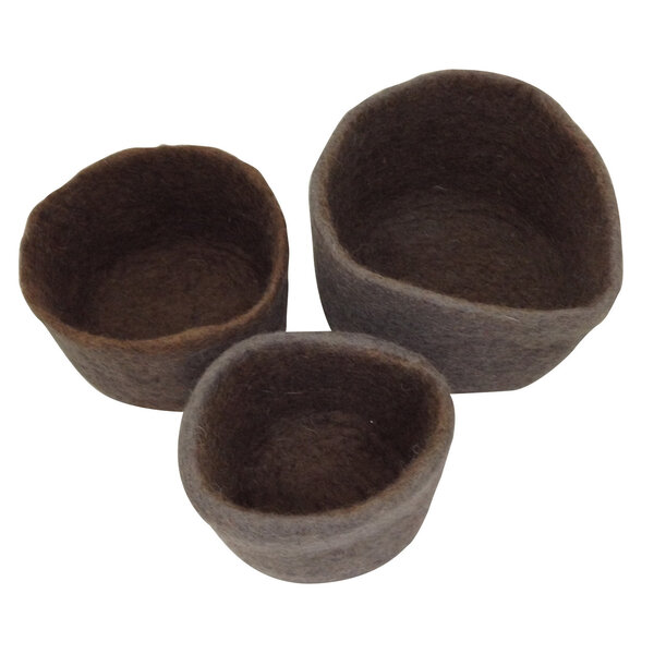 Papoose Toys Nested Bowls Grey