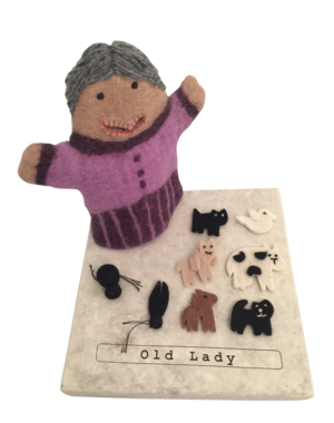 Papoose Toys Story Puppet Old Lady Swallow