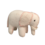 Papoose Toys White Elephant Pink Stitching