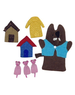 Papoose Toys StoryPuppets 3 Little Piggies