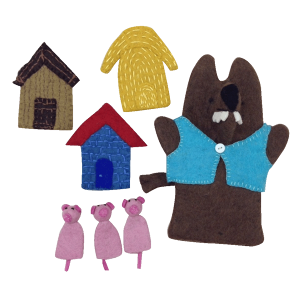 Papoose Toys StoryPuppets 3 Little Piggies