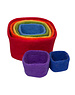 Papoose Toys Stacking Cubes Rainbow/7pc