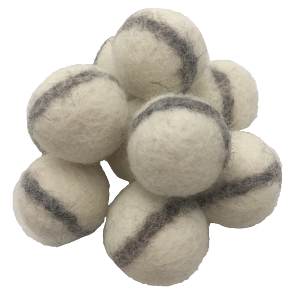 Papoose Toys White Felt Rock Balls 3.5cm/20