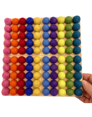 Papoose Toys 2cm Felt Balls Bright/100pc