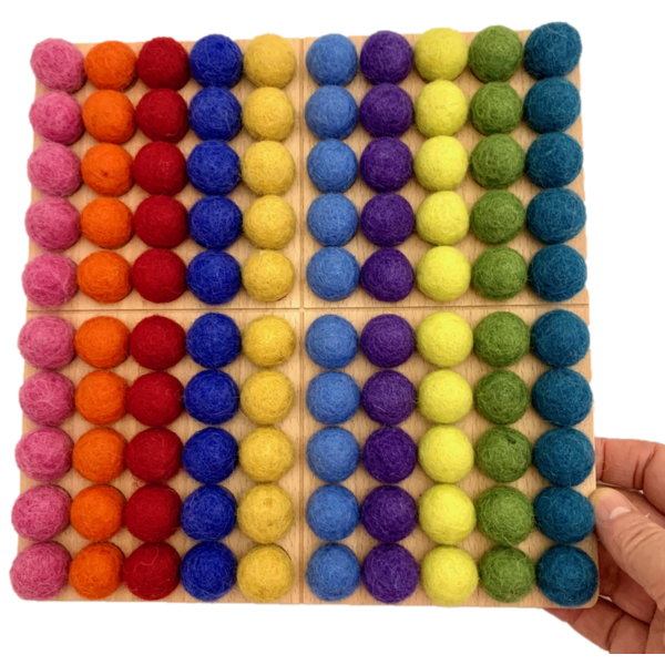 Papoose Toys 2cm Felt Balls Bright/100pc