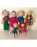 Papoose Toys Caucasian Family Rag Dolls