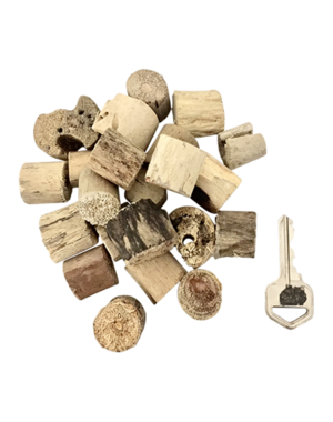 Papoose Toys Short round Driftwood/20pc