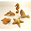 Papoose Toys Sea Animals Hand Carved/5pc