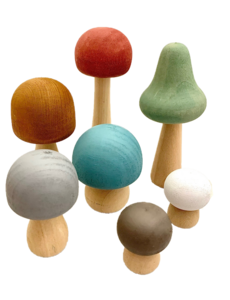 Papoose Toys Earth Mushrooms/7pc