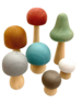 Papoose Toys Earth Mushrooms/7pc