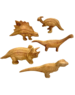 Papoose Toys Dinosaurs Hand Carved/5pc