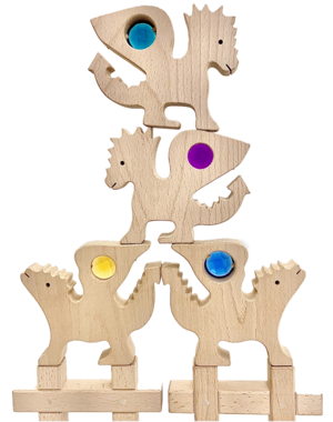 Papoose Toys Gem Dragons/4pc