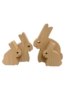 Papoose Toys Bunny Family/4pc