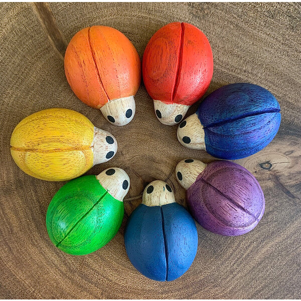 Papoose Toys Rainbow Ladybirds/7pc