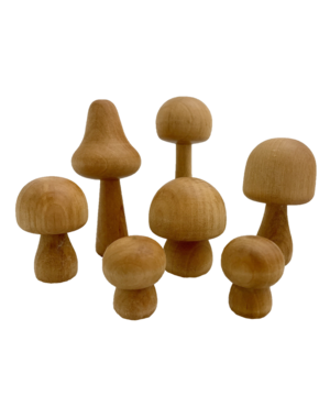 Papoose Toys Mushroom Natural / 7pc