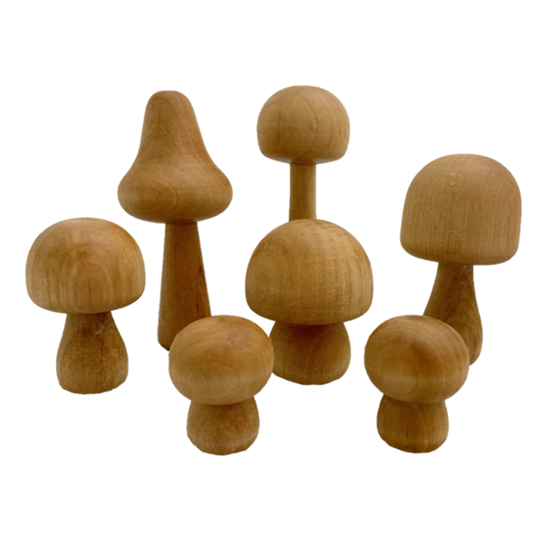Papoose Toys Mushroom Natural / 7pc