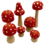 Papoose Toys Mushrooms Red/White Dots/7pc