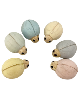 Papoose Toys Pastel Ladybirds/6pc